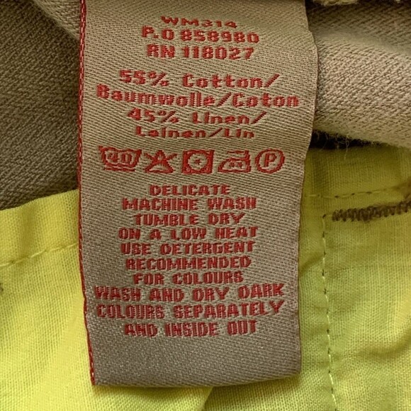 Boden Khaki Pants Women 6R Straight Leg Roll Tab Hem Cotton Blend - Picture 15 of 15